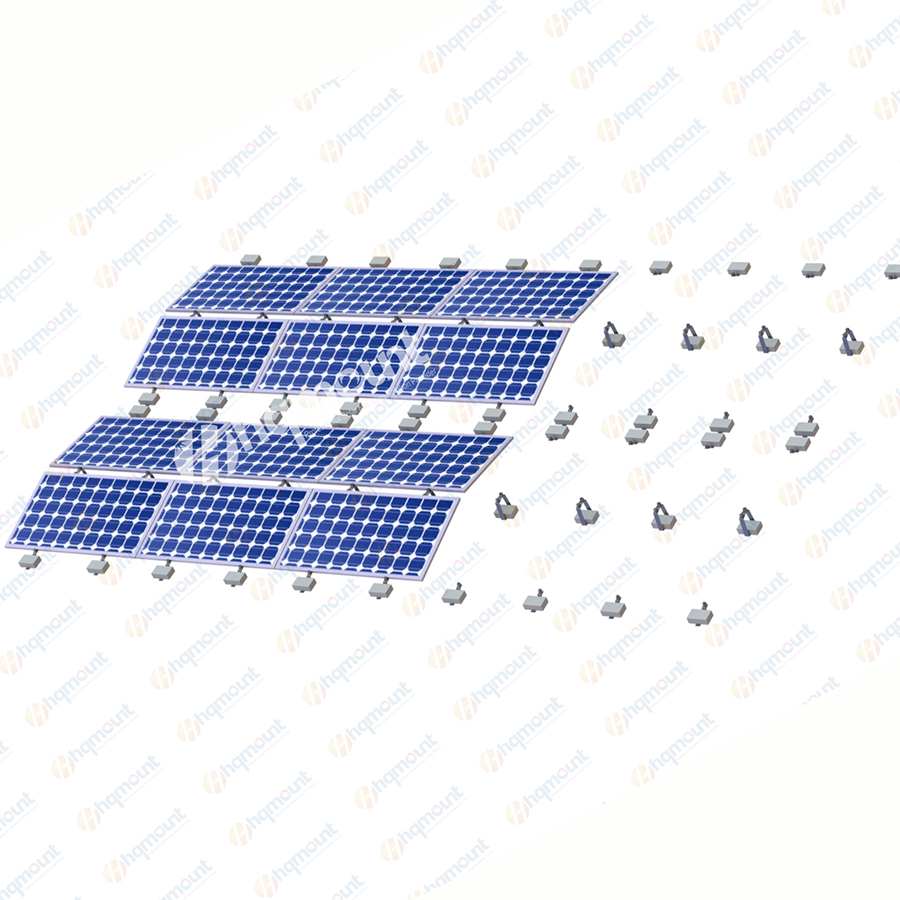 Concrete Rooftop Solar Ballasted System